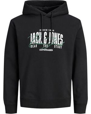 Jack & Jones Hoodie Hooded Pullover - Black