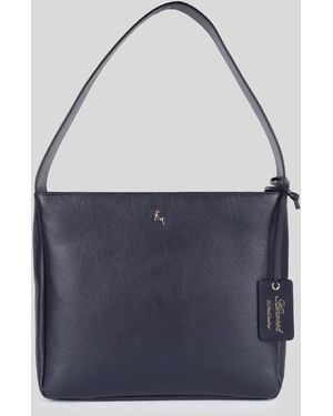Ashwood Leather 'Capolavoro Veneziano' Real Hobo Shoulder Bag - Blue