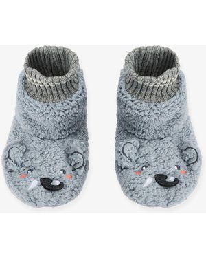 Penti Cute Elephant Embroidered Home Slipper Socks - Blue