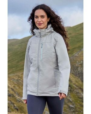 Mountain Warehouse 'Rainforest' Jacket With Pockets Waterproof Rain Coat Polyamide - Grey
