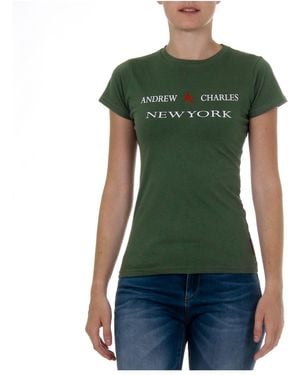 Andrew Charles by Andy Hilfiger T-Shirt Short Sleeves Round Neck Tarana - Green
