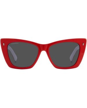 DSquared² Icon Lens Sunglasses - Red