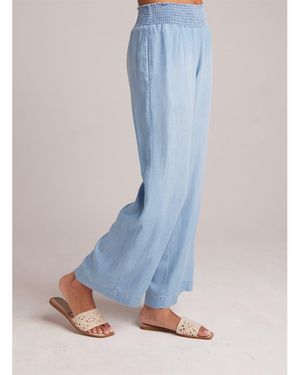 Bella Dahl Smocked Waist Culotte Wide Leg Trousers - Blue