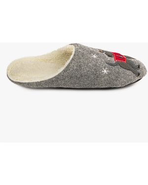 Totes Isotoner Novelty Mule Slippers - Grey
