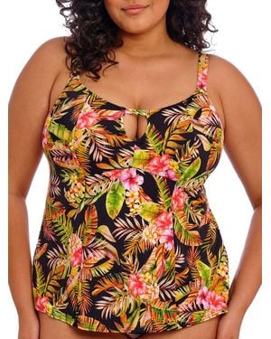 Elomi Tiger Valley Tankini Top - Black