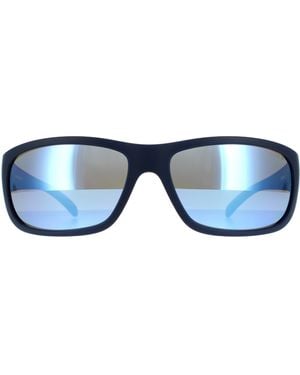 Arnette Rectangle Matte Dark Mirror Water Sunglasses - Blue