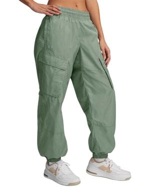 Under Armour Ladies Woven Cargo Trousers - Green