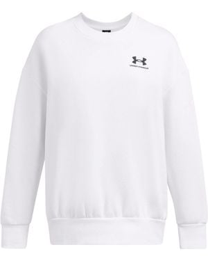 Under Armour Oversize Fit Crew Neck Long Sleeve Sweatshirt - White