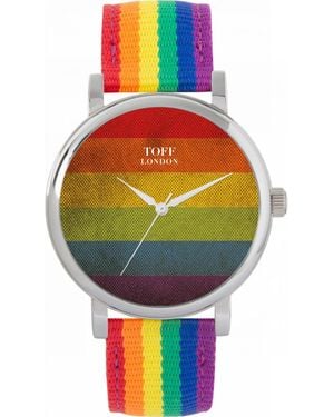 Toff London Tlws-70826 38Mm Pride Vintage Watch - Grey