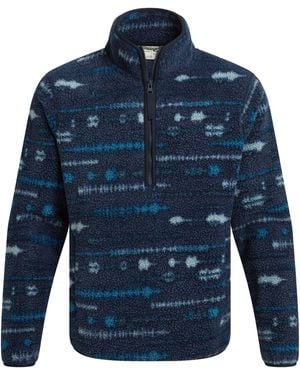 Craghoppers National Trust Rawthey Half Zip Fleece Top - Blue
