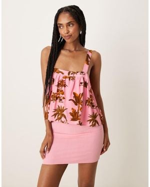 ASOS Double Layer Mini Dress - Pink