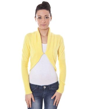 Datch Cropped Gebreide Cardigan Cropped Trui - Wit