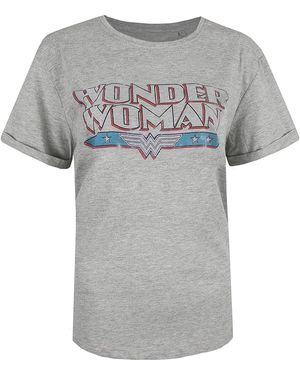 Dc Comics Wonder Retro T-Shirt - Grey