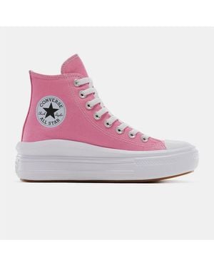 Converse Chuck Taylor All Star Mov Platform Trainers - Purple