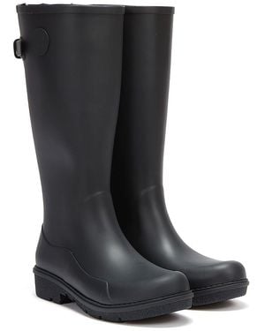 Fitflop Wonderwelly Tall Plain Rubber Wellingtons - Black