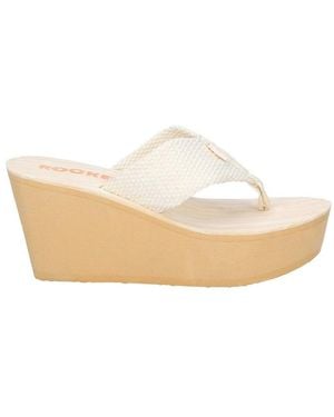 Rocket Dog Ladies Diver Webbing Slip On Wedge Sandals - White