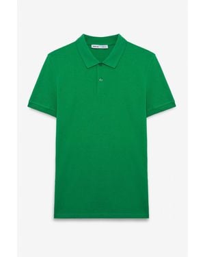 Grimelange Polo Collar Button T-Shirt - Green