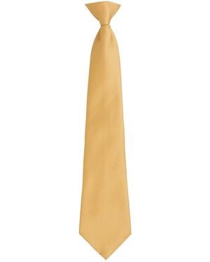 PREMIER Adult Colours Fashion Plain Clip-On Tie - Metallic