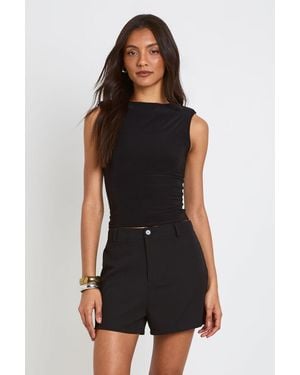 Boohoo Tall Tailored Mini Shorts - Black