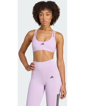 adidas Originals Aeroimpact Luxe Training Light-Support Bra - Purple