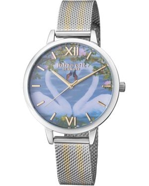Johan Eric Knoppsvane Sswatch With Photo Dial And Ss/ Mesh Watch - Blue
