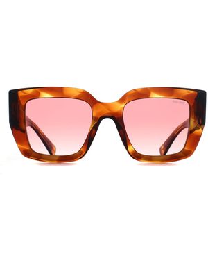 Miu Miu Square Striped Tobacco Gradient Mub05S - Pink