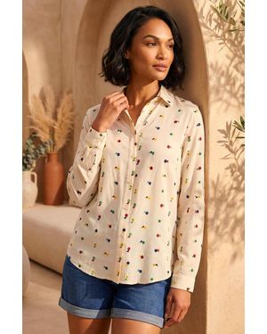 D.u.s.k Floral Embroidered Shirt - White