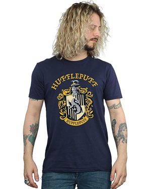 Harry Potter Hufflepuff Katoenen T-Shirt (Marineblauw)