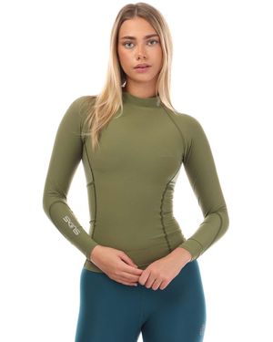 Skins Series-3 Thermal Long Sleeve Top - Green