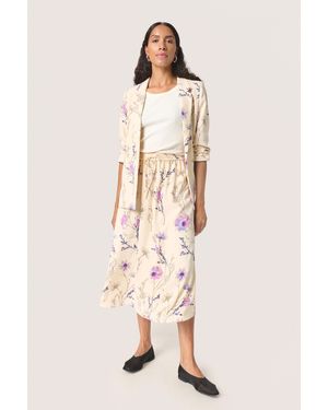 Soaked In Luxury Rok A-shape Whitecap Gray Floral Print - Naturel