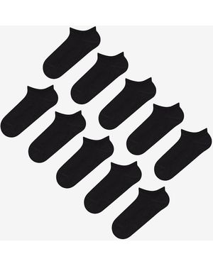 Penti 10-Pack Cotton Crew Socks - Black