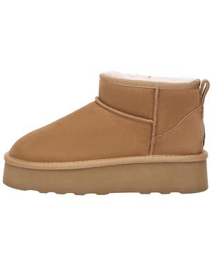 EVER AU Heron Ultra Mini Platform Boots - Brown