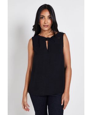 Wallis Petite Woven Twist Cami Top - Blue