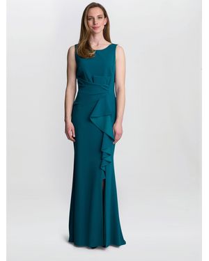Gina Bacconi Jayden Crepe Maxi Dress - Blue