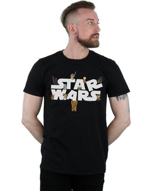 Star Wars Kiddie Logo T-Shirt Cotton - Black