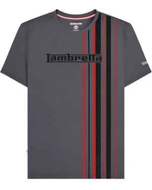 Lambretta Racing Stripe T-Shirt (Iron) - Grey