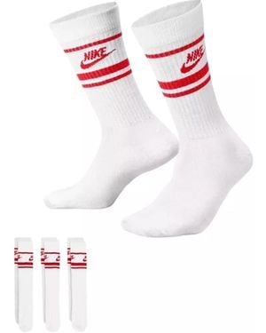 Nike Sportswear Dri-Fit 3 Pair Socks - White