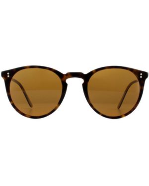 Oliver Peoples Round Horn Sunglasses - Brown