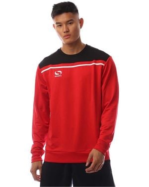 Sondico Precision Crew Neck Long Sleeve Sweatshirt - Red