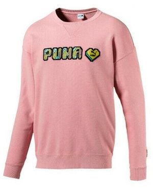 PUMA Pop Style Culture Maker Long Sleeve Pullover Jumper Cotton - Pink