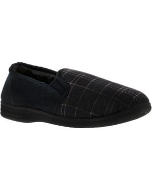 Dr Keller Slippers Full Eric Slip On Textile - Black
