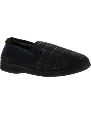 Dr Keller Slippers Full Eric Slip On Textile - Black