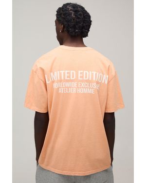BoohooMAN Limited Edition Oversized T-Shirt - Natural