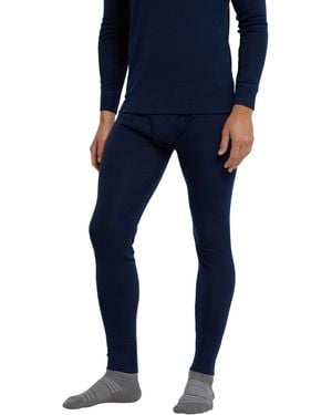 Mountain Warehouse 'Merino' Thermal Base Layer Trousers Quick Dry Breathable Warm Trousers Wool - Blue