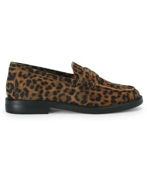 Steve Madden Leather Madison Print Loafers - Green