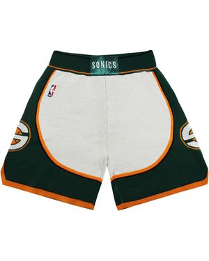 Mitchell & Ness X Clot Nba Seattle Supersonics Knitted Shorts - Green