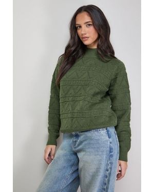Oasis Bobble Stitch Detail Jumper - Green