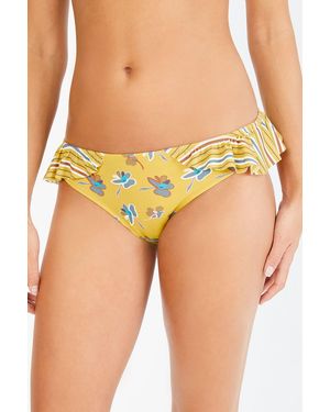 Penti Floral Mid-Waist Hipster Bikini Bottoms - Yellow