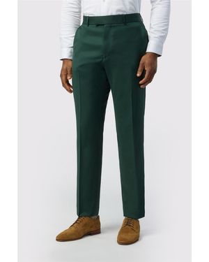 Ted Baker Flat Fronted Tailored Suit Trousers - Green