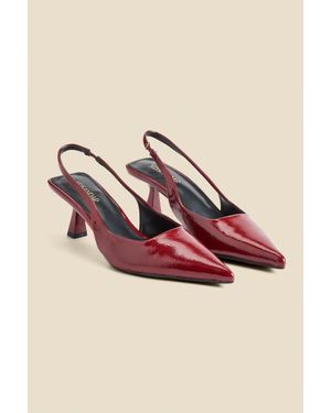 Sosandar Cherry Kitten Heel Slingback Court Shoes - Pink